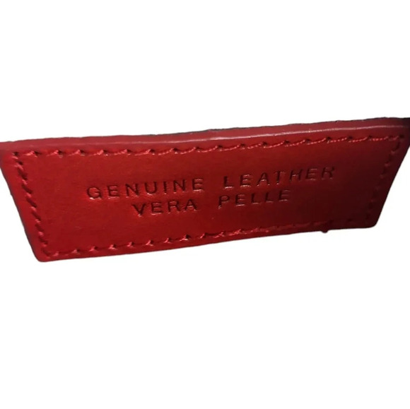 BARBERINI Red Italian Leather Mini Crossbody - Picture 6 of 13